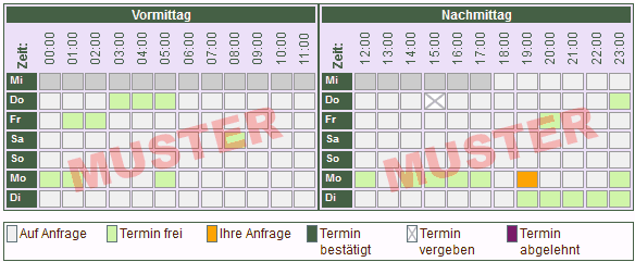 Rückruf Kalender Muster